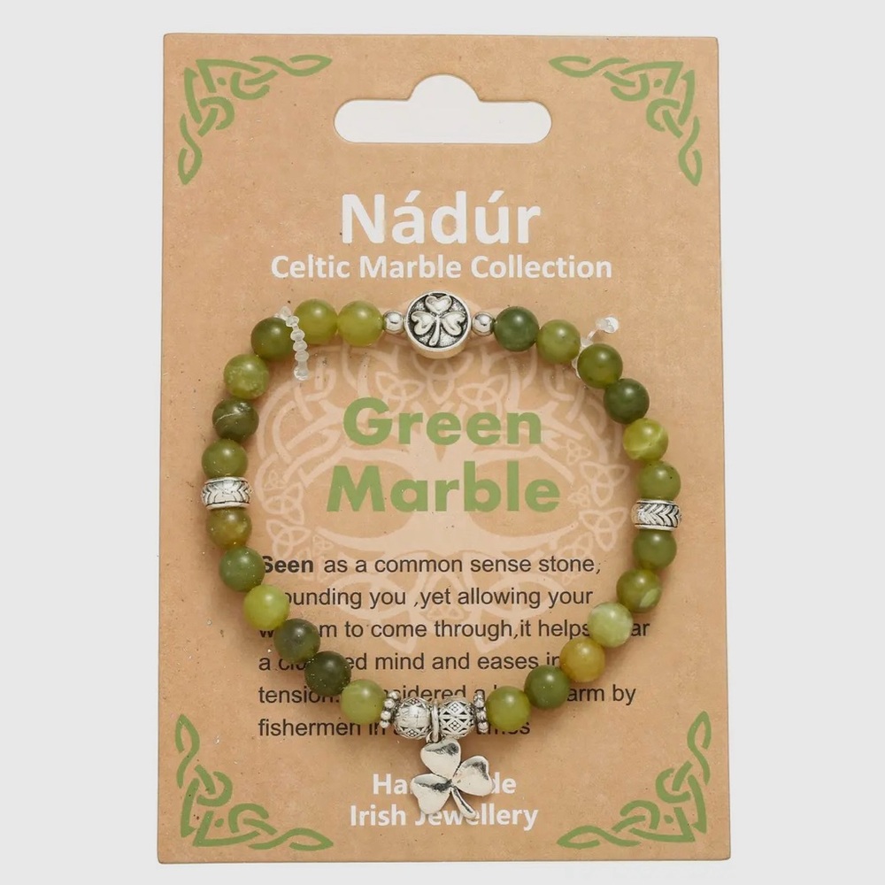 Green Marble Bracelet -Celtic